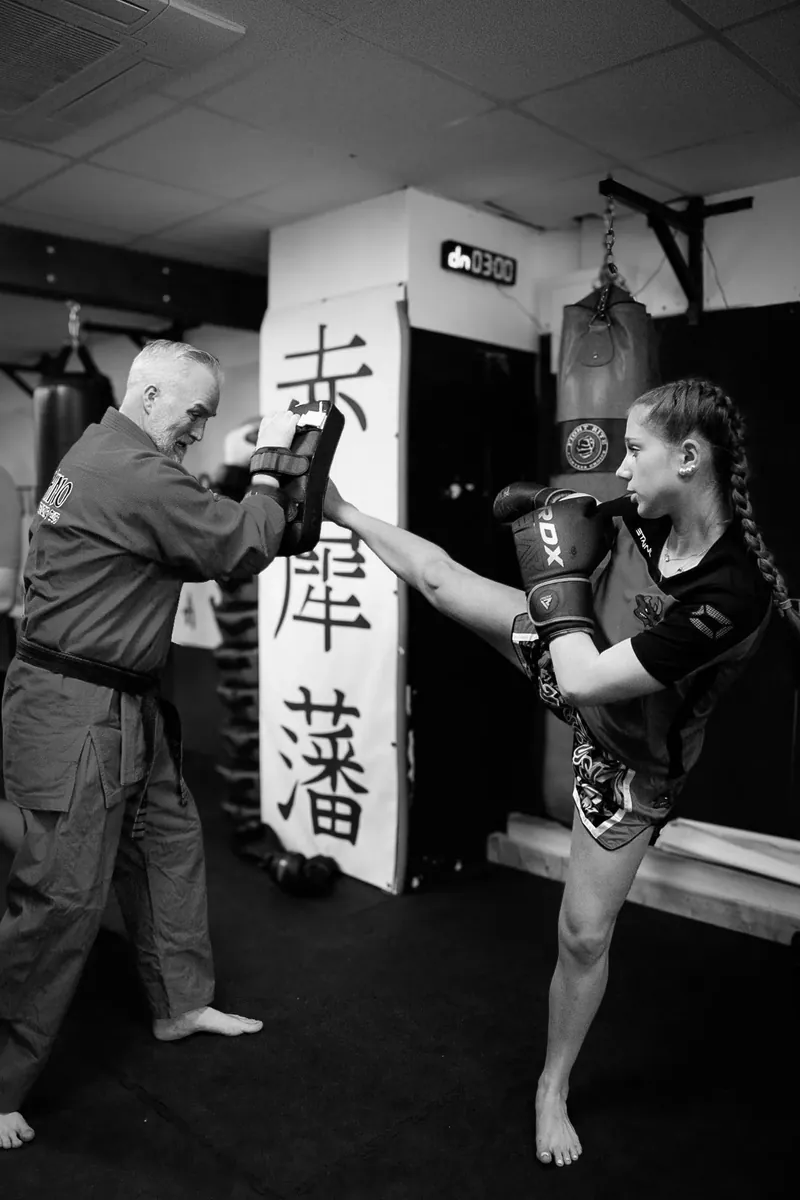 Kickboxing training class at Red Rhino Kickboxing Club in Dublin